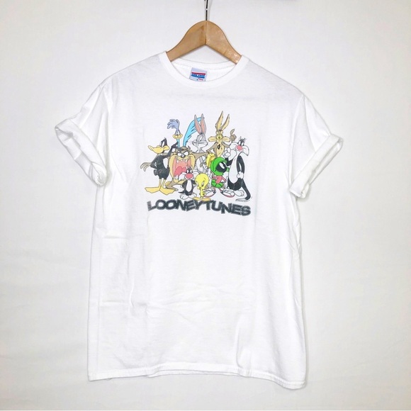 Junk Food Looney Tunes White Graphic T-Shirt - Picture 1 of 14